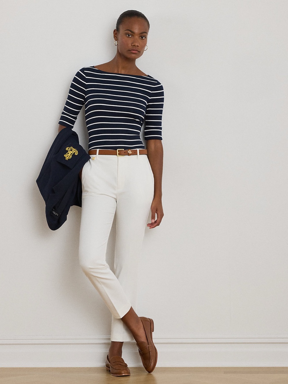 Ralph Lauren* Double Faced Cotton Crop Pant